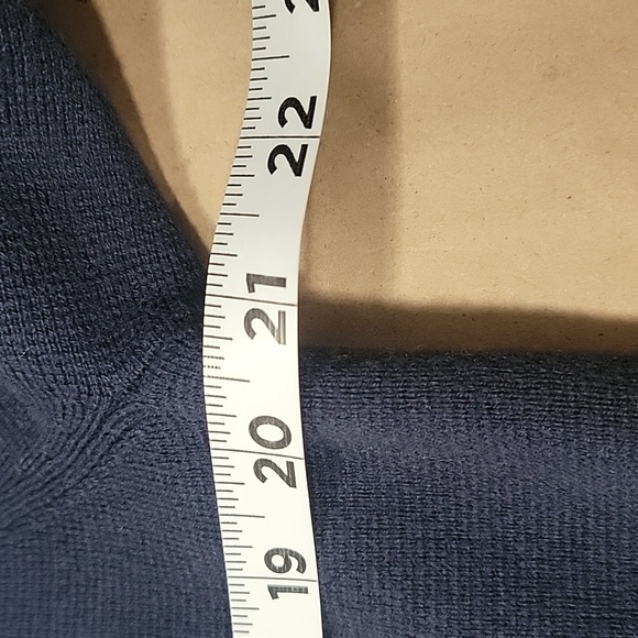 J. Crew Size S Navy Blue Open with Tie Front Long Sleeve Cardigan Exc. Used Cond - Picture 9 of 13